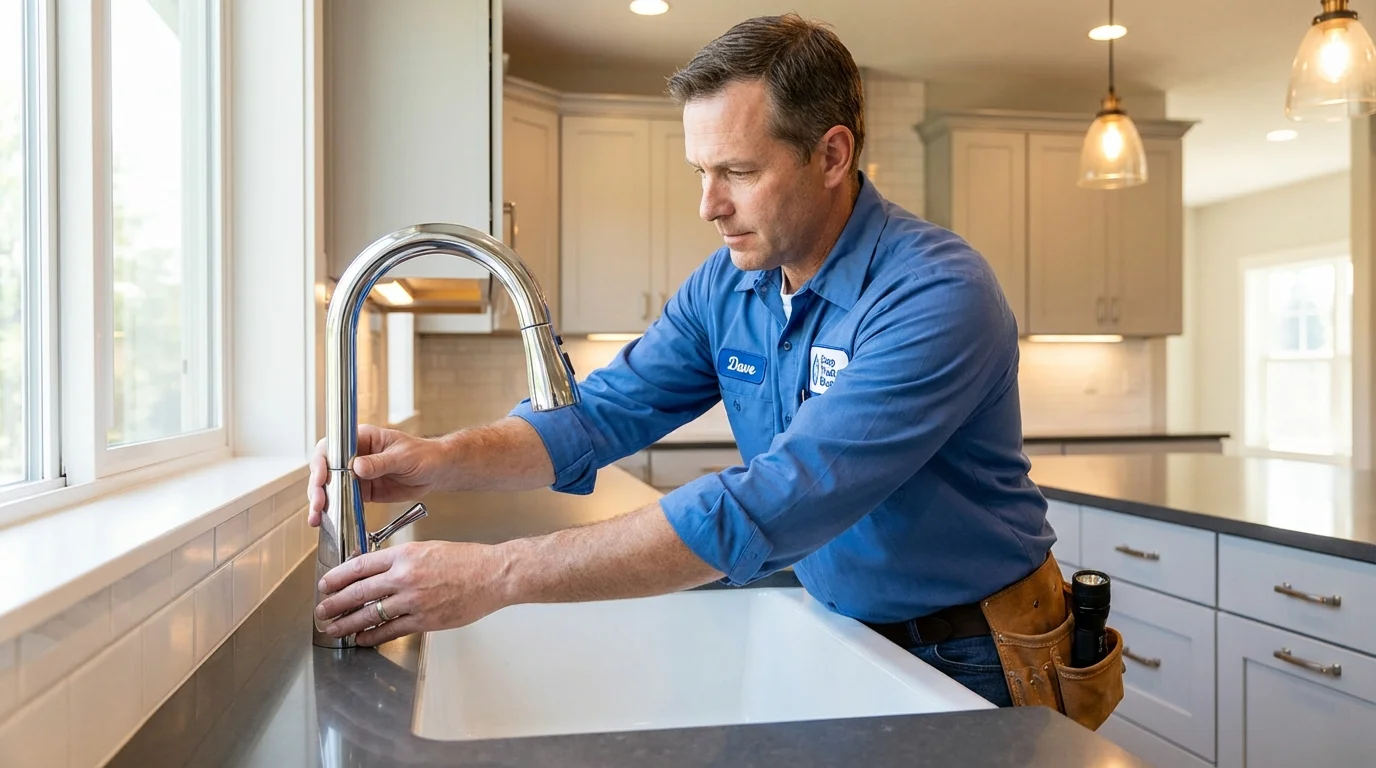 Kitchen faucet installation by Johns Plumbing LLC in West Haverstraw